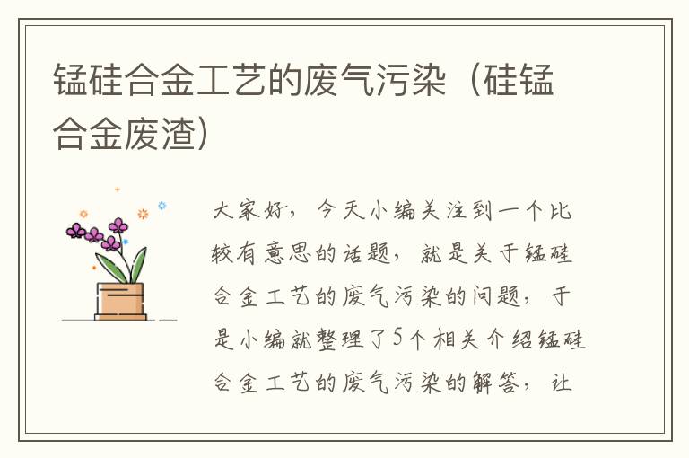 锰硅合金工艺的废气污染（硅锰合金废渣）