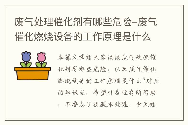 废气处理催化剂有哪些危险-废气催化燃烧设备的工作原理是什么?