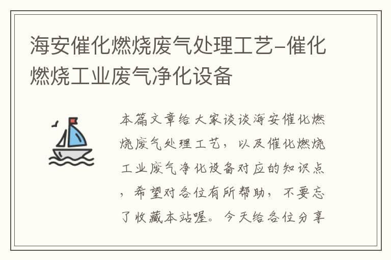 海安催化燃烧废气处理工艺-催化燃烧工业废气净化设备