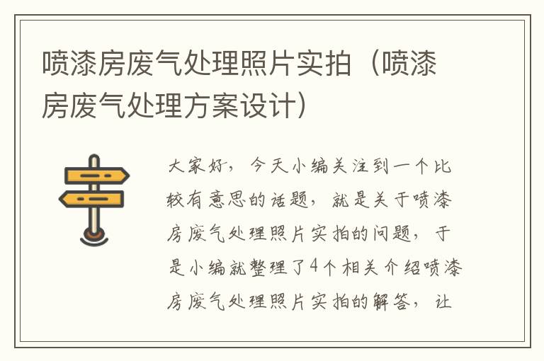 喷漆房废气处理照片实拍（喷漆房废气处理方案设计）