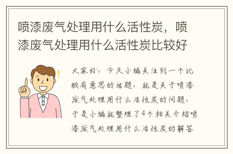 喷漆废气处理用什么活性炭，喷漆废气处理用什么活性炭比较好